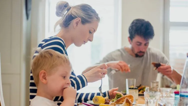 Family eating