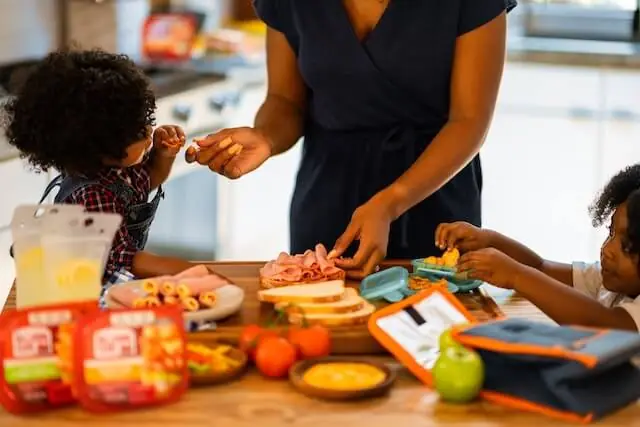 Family Making Lunch